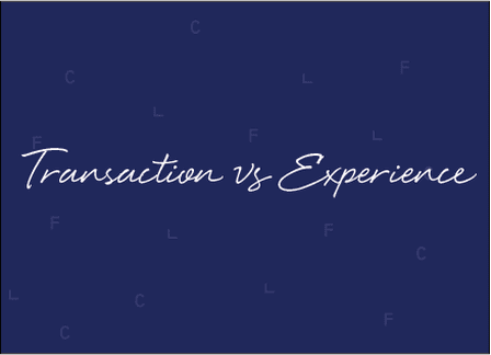 Transaction vs Experience Customer Frame
